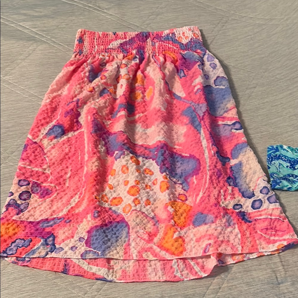 Lilly Pulitzer Pink Smocked A-Line Resort Skirt